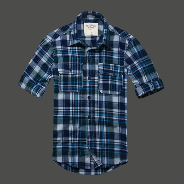 Abercrombie Fitch Hombres Plaid Camisa AF6990